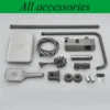 Gun Grey Piano Digital 4 Function Shower Set Bathroom Faucets Hot Cold Waterfall Digtial Display Tap Rainfall Shower System
