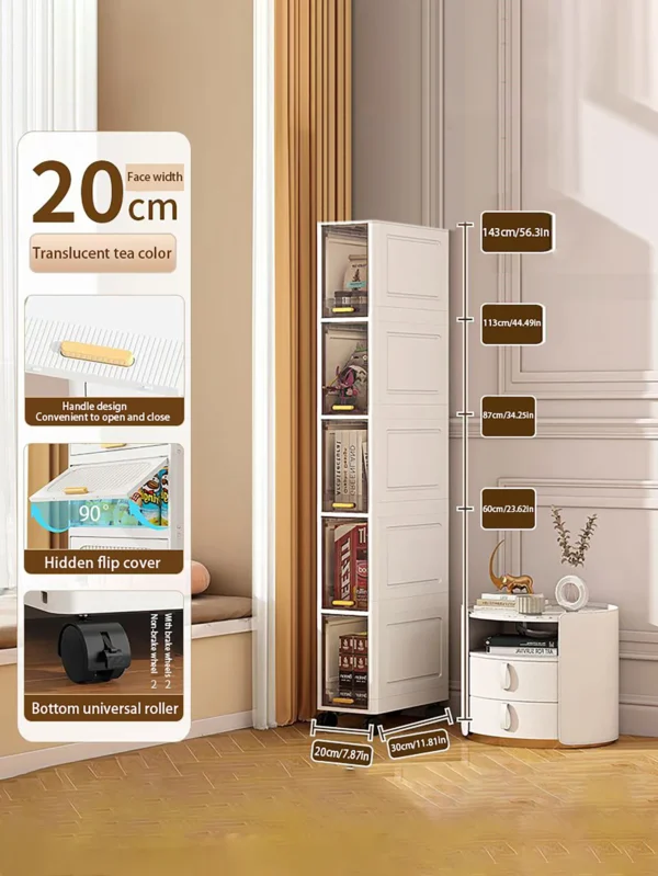 S9d8b1ab24c994d35bfbe1f90a24d69e8D.webp Gap storage cabinet, multi-functional ultra-thin organizer-suitable for kitchen and bathroom gaps, storage cabinet, home storage