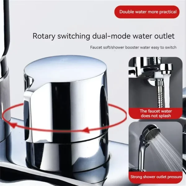 Bathroom Shower Faucet Mixing Valve Shower Shower Set Bathtub Mixing Switch Triple Hot and Cold Faucet Shower Faucet