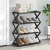 Sa16d13e7f8bc4432b37ba1bfb1c2fbb9f.webp 4Layer X-Type Multi Layered and Space Saving Shoe Rack,Solid Color Simple Home Assembly Shoe Rack