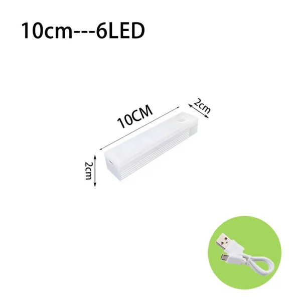Sa20e6acac0364f65bb9f1cde55bfb56aU.webp LED Motion Sensor Light Wireless LED Night Light Type C Rechargeable Light Cabinet Wardrobe Lamp Staircase Backlight For Kitchen