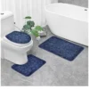 Sa3955102a5ae452ea0ac37c74bfbbf43n.webp 1 Set of Solid Color Simple Bathroom Water-absorbing and Non-slip Floor Mat Stone Pattern, Comfortable and Soft, Three-piece Set