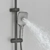 Gun Grey Piano Digital 4 Function Shower Set Bathroom Faucets Hot Cold Waterfall Digtial Display Tap Rainfall Shower System