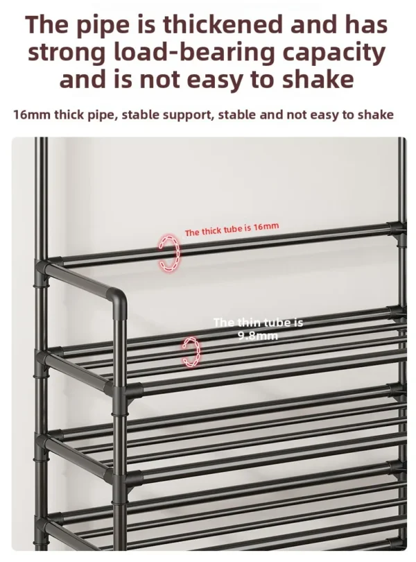 Multi-layer Door-mounted Shoe Hat Rack - Simple Assembly Household Integrated Multi-functional Storage Cabinet for Home Use