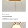 Sa50cbfa469be4d8c98c5551e4fe7d424D.webp Lollipop-Shaped LED Pendant Light, with Three Adjustable Light Colors, Remote Control/Switch Operation, and Adjustable Height