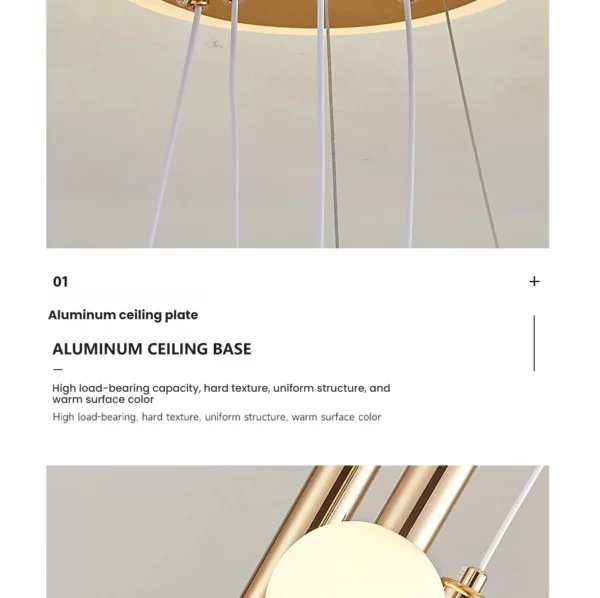 Sa50cbfa469be4d8c98c5551e4fe7d424D.webp Lollipop-Shaped LED Pendant Light, with Three Adjustable Light Colors, Remote Control/Switch Operation, and Adjustable Height