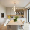 Sa8a4614899fe4683b621524938f95a2cq.webp Lollipop-Shaped LED Pendant Light, with Three Adjustable Light Colors, Remote Control/Switch Operation, and Adjustable Height