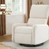 360 Degree Swivel Glider Chair, Rocking Armchair with Side Pocket
