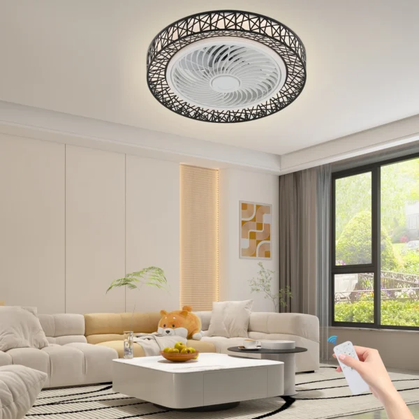 18.5 Inch Ceiling Fan Light Modern Ceiling Fan Light Ceiling Fan Light With Remote Control 35db For Bedroom, Living Room, Kitchen
