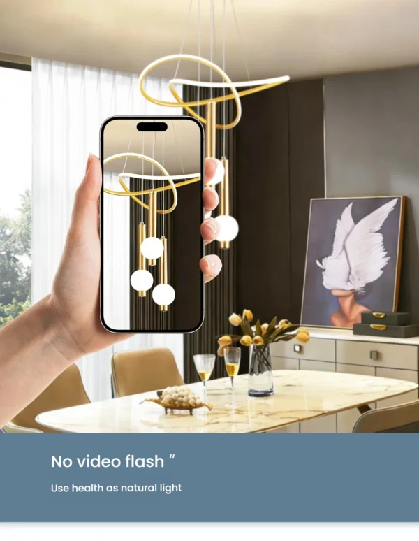 Sad613c1201c64d6ab16484fbede140743.webp Lollipop-Shaped LED Pendant Light, with Three Adjustable Light Colors, Remote Control/Switch Operation, and Adjustable Height