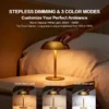 Sae8e11314a624559a089e7e155adc3d1y.webp Mushroom Bedside Night Light with 1800mAh Battery, 3 Color Temperatures Adjustable, Button Control, USB Rechargeable