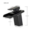 Luxury LED Color Changing Waterfall Basin Sink Faucet Single Handle Deck Mounted Hot and Cold Mixer Taps