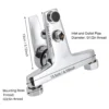 Shower Faucet Made of Alloy Material, Wall-Mounted Triple Mixer Faucet, Comfortable to Hold, Suitable for Home Bathroom