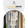Sb0dfa6651b7941acabf7ff22e5d672fbu.webp Modern Crystal Wall Lamp 3-Layer Wall Crystal Sconce Light E14 Led Corn Lights