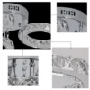 Modern Pendant Light Led Crystal Ring Ceiling Lamp Living Dining Room