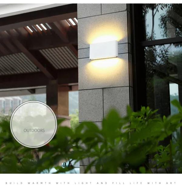 Nordic Wall Light  Aluminum IP65 Waterproof Indoor Wall Lamp Up Down Corridor Lights for Home Stairs
