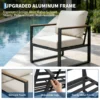 Modern 4-Piece Patio Furniture Set Outdoor Conversation Sectional Sofa With Coffee Table Thick Washable Cushions For Lawn Deck