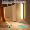 Wireless USB Rechargeable Motion Sensor LED Bar Light Induction Night Light Portable Cordless Magnetic