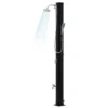 7.2FT Freestanding Solar Heated Pool Shower 9.3 Gallon Outdoor Shower Kit With Handheld Foot Faucet Hot Cold Water & Cover