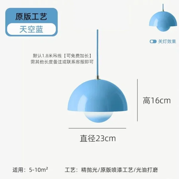 Sb679f2d696dc4936bfb03f1fea0c966cf.webp Creative Chandelier Bedroom Study Restaurant Pendant Lights Decorative Lamp Multi-color 23cm