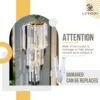 Sb6c09468bcd247f989d5cd9e041b96c8M.webp Modern Crystal Wall Lamp 3-Layer Wall Crystal Sconce Light E14 Led Corn Lights