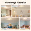 Sbde3ac94d42c441c8b7b9e5d147caf9cz.webp Cloud Shape LED Ceiling Light Fixture Modern 3-Color Lighting Acrylic Ceiling Lamp for Living Room Bedroom Kid's Room 52x31cm