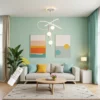 Sbeddfecd09a348d888ba50e1c77e1dfcF.webp Lollipop-Shaped LED Pendant Light, with Three Adjustable Light Colors, Remote Control/Switch Operation, and Adjustable Height