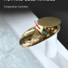 Modern White Bathroom Faucet Waterfall faucets Single Hole Cold and Hot Water Tap