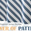 Waterproof Wavy Striped Shower Curtain Set, Modern Aesthetic Fabric Bath Curtain for Home Hotel Bathroom Decor