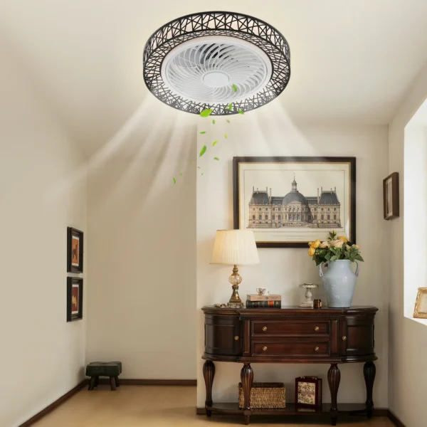 18.5 Inch Ceiling Fan Light Modern Ceiling Fan Light Ceiling Fan Light With Remote Control 35db For Bedroom, Living Room, Kitchen