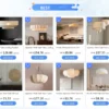 Japanese Wabi Sabi Retro Fabric Pendant Lights Living Dining Room Chandelier Lighting