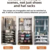 Multi-layer Door-mounted Shoe Hat Rack - Simple Assembly Household Integrated Multi-functional Storage Cabinet for Home Use
