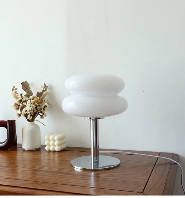 Macaron Glass Table Lamp Trichromatic Dimming Living Room Atmosphere Lamps Eye Protection Decor