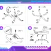 Ergonomic Office Computer Home Gaming Desk Chair Adjustable PU Leather