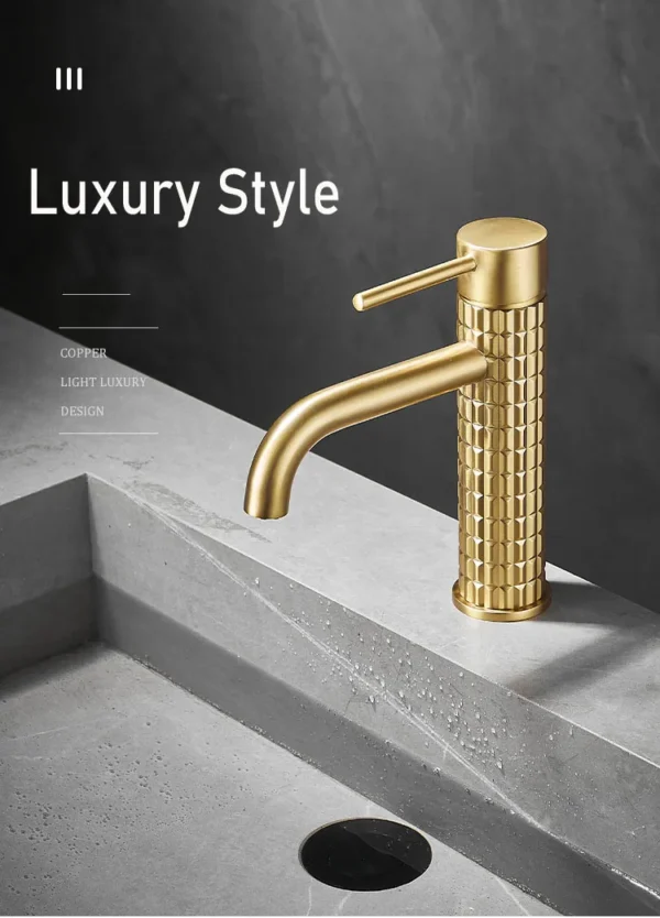 Brush Gold Basin Faucet Chrome Hot and Cold Mixers Wash Basin Faucet Taps Black Basin Faucets