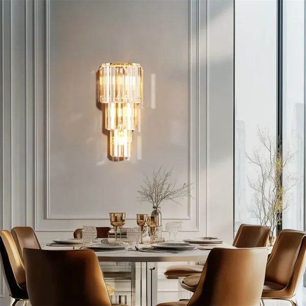 Sce852bf119e64d95918c2fbf093f0ab4H.webp Modern Crystal Wall Lamp 3-Layer Wall Crystal Sconce Light E14 Led Corn Lights
