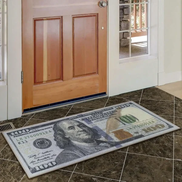 Scfba5616be854b5b87fdf3d75c393879m.webp Money Rugs 100 Dollar Bill Runner Cool Area Rug For Living Room Kitchen Rug Laundry Runner Rug Bedroom Bathroom Mat (20" X 47")