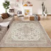 Blush Vintage Rug, Soft & Comfortable, All Seasons, Easy to Maintain, Machine Washable