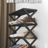 Sd09b9277f5fd4c128ce85bca9aad4521R.webp 4Layer X-Type Multi Layered and Space Saving Shoe Rack,Solid Color Simple Home Assembly Shoe Rack