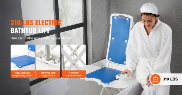 Electric Chair Lift Devices to Lift Elderly off Floor, Height Adjustable, Support Up to 310 LBS,  for Seniors, Patient