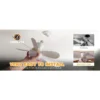 LED 30W Ceiling Fan Light E27 with Remote Control for Dimming Suitable for Living Room Study