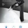 Modern White Bathroom Faucet Waterfall faucets Single Hole Cold and Hot Water Tap