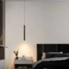 Nordic LED Cord Pendant Lighting for Kitchen Bedside Adjustable Line Suspended Hanging Lamps Chandelier