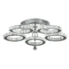 Modern Pendant Light Led Crystal Ring Ceiling Lamp Living Dining Room