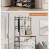 Multi-layer Door-mounted Shoe Hat Rack - Simple Assembly Household Integrated Multi-functional Storage Cabinet for Home Use