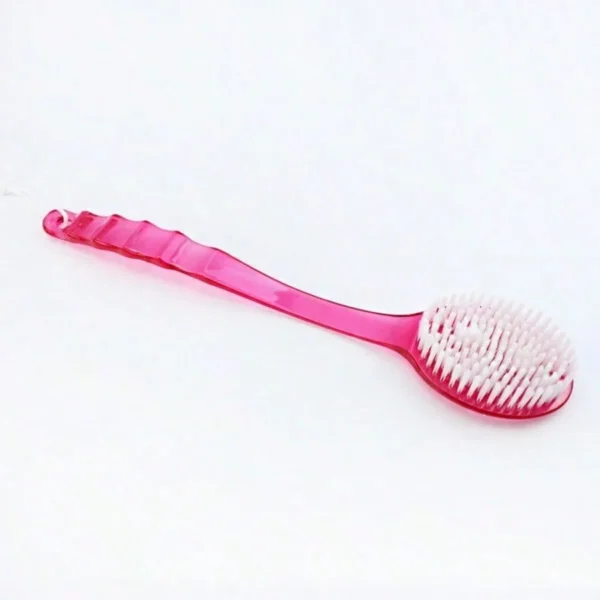 2 In 1 Back Bath Brush Long Handle Shower Exfoliating Scrubber Soft Bristle Body Cleansing Massage Brush