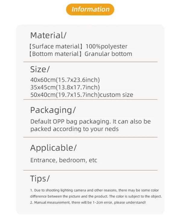 Sd92703125b3f446c80a19268e906d439p.webp 1 Set of Solid Color Simple Bathroom Water-absorbing and Non-slip Floor Mat Stone Pattern, Comfortable and Soft, Three-piece Set