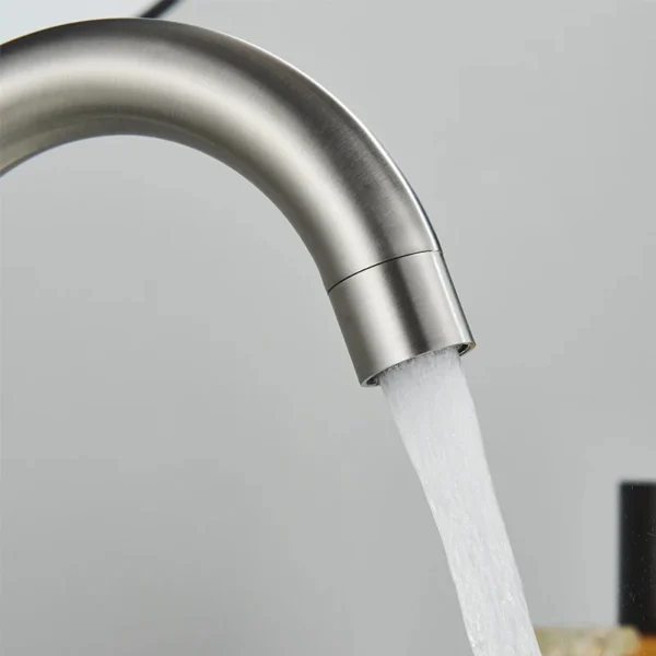 Black Nickel Bathroom Basin Faucet 304 Stainless Steel Hot Cold Wash Mixer Crane Tap 360 Rotation Sink Faucets Single Handle