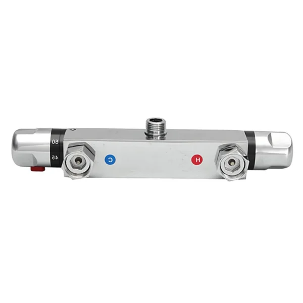 Bathroom Thermostatic Shower Faucet Brass Chrome Mixer Value Dual Handle Temperature Control Bathtub Shower Faucet Wall Mounted