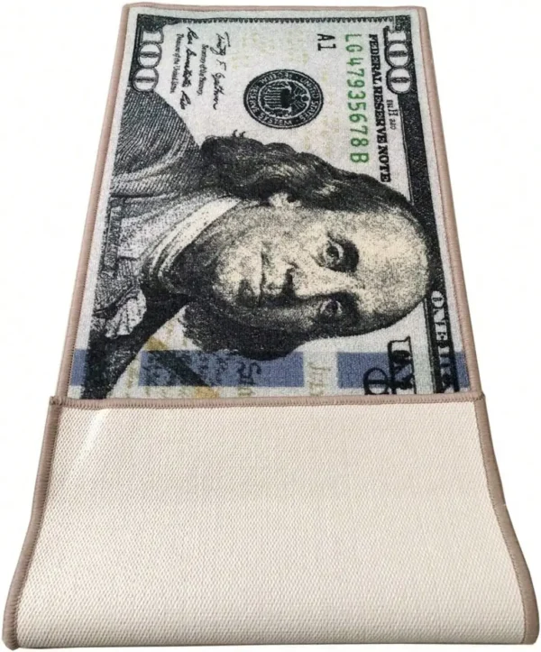 Sda27772cfbdb4b9f93377c3e30b6c5f8E.webp Money Rugs 100 Dollar Bill Runner Cool Area Rug For Living Room Kitchen Rug Laundry Runner Rug Bedroom Bathroom Mat (20" X 47")